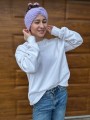 Opaska twist ALPAKA/MERINO liliowa