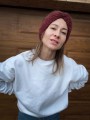 Opaska twist ALPAKA/MERINO bordo