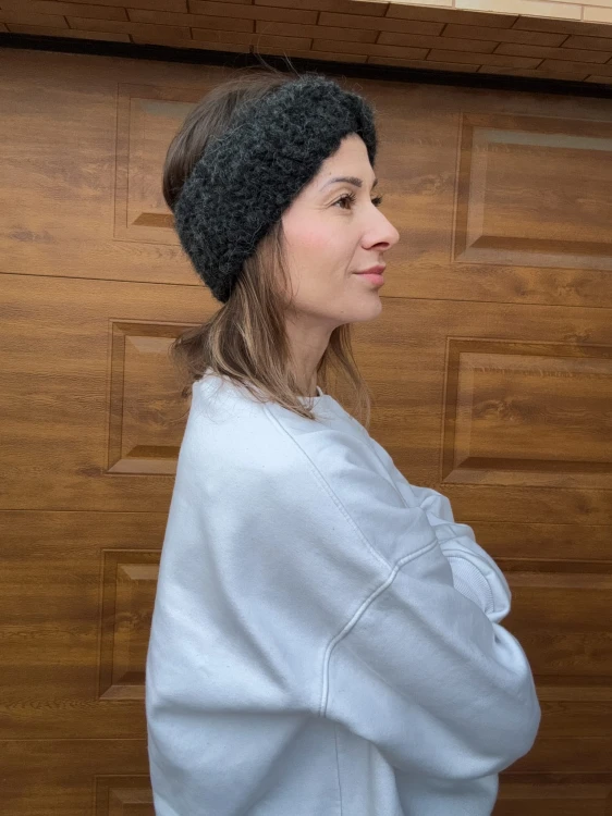 Opaska twist ALPAKA/MERINO czarna