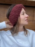 Opaska twist ALPAKA/MERINO bordo