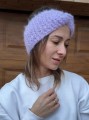 Opaska twist ALPAKA/MERINO liliowa
