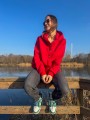Bluza z napami NO STRESS czerwona