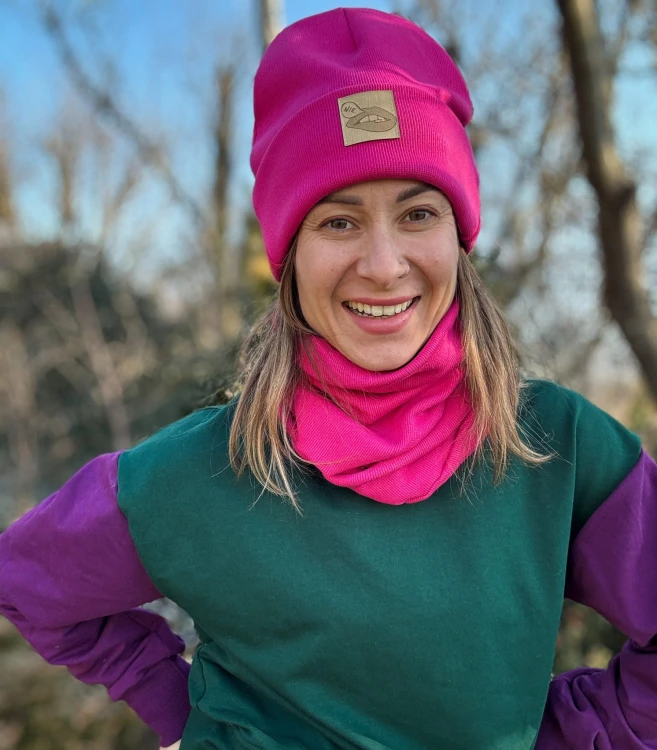 BEANIE fuksja USTA NIE limited