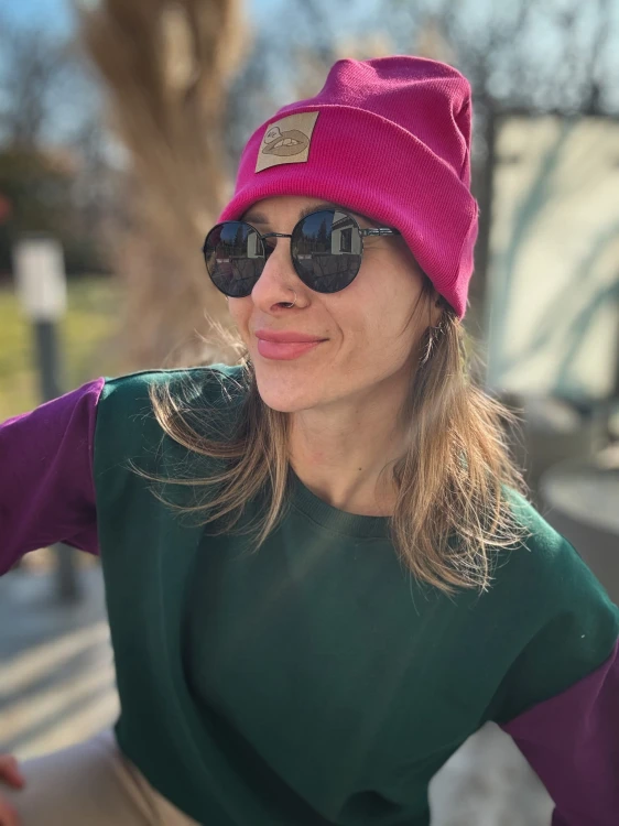 BEANIE fuksja USTA NIE limited
