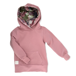 Dziewczęca bluza - Z KAPTUREM - różowa