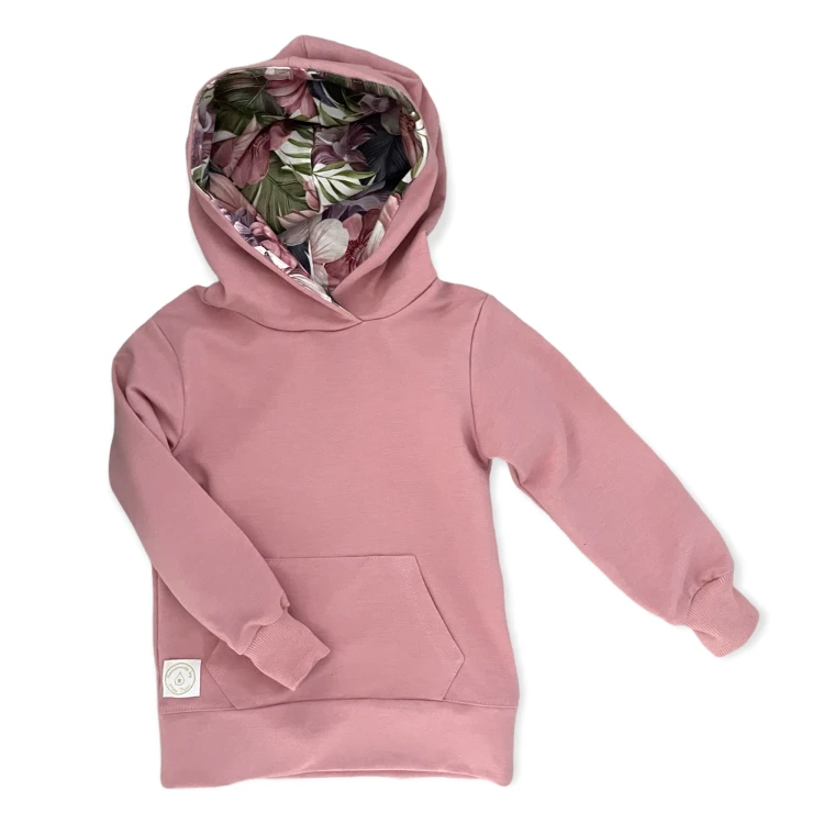 Dziecięca bluza z kapturem, różowa