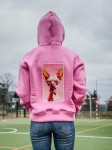 Damska bluza z kapturem SFINKS różowa 