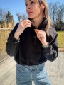 Damska bluza ze stójką czarna
