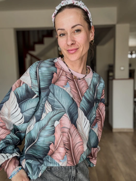 Bluza damska Pastelowe liście