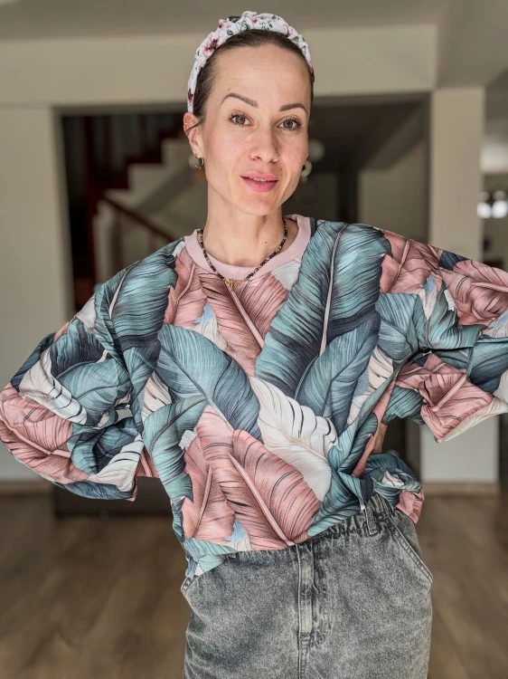 Bluza damska Pastelowe liście