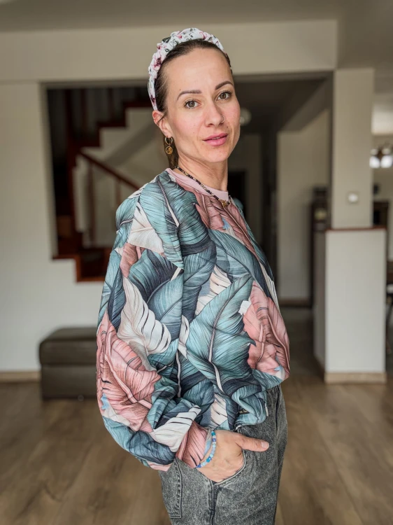 Bluza damska Pastelowe liście