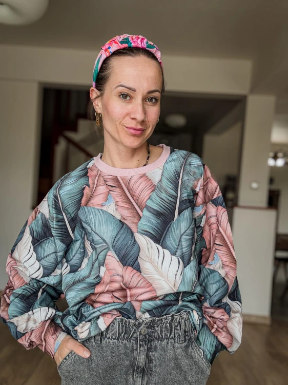 Bluza damska Pastelowe liście