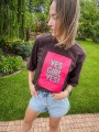 Damski czekoladowy t-shirt YES, GIRL YES!