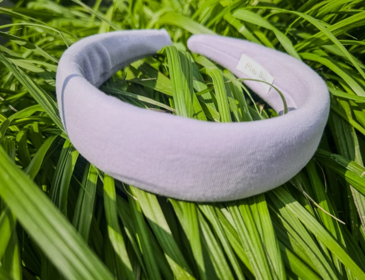 opaska handmade gładka liliowa