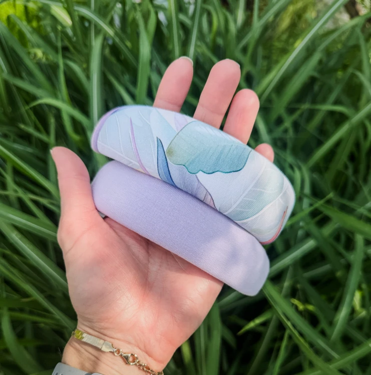 opaska handmade gładka liliowa