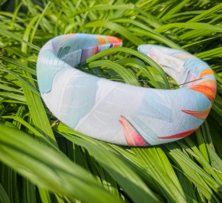 Opaska handmade GŁADKA strelicja biała