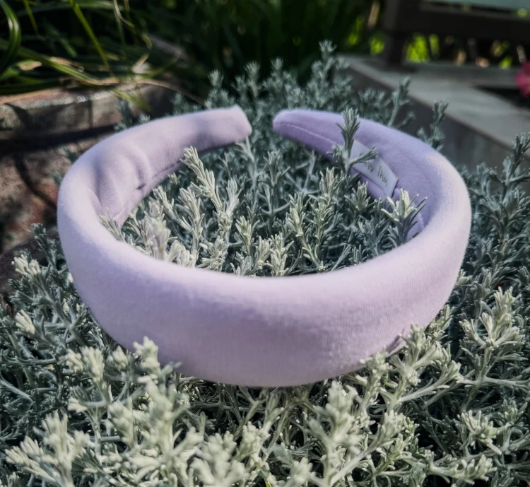 opaska handmade gładka liliowa