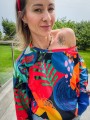 Bluza kolorowa handmade off shoulder