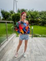Bluza kolorowa handmade off shoulder