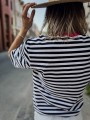 Damski t-shirt w paski YES, GIRL YES!