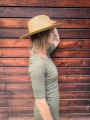 Minimalistyczna sukienka t-shirt z rozcięciem KHAKI