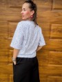Damski biały t-shirt COMFY nopki