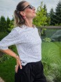Damski biały t-shirt COMFY nopki