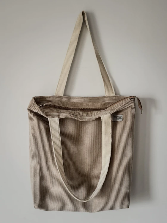 SHOPPER BAG sztruks BEŻ