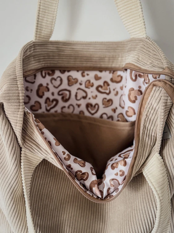 SHOPPER BAG sztruks BEŻ