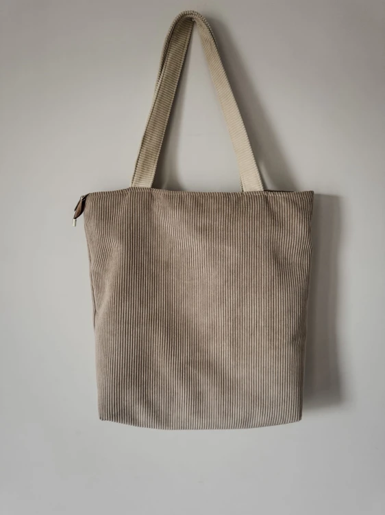 SHOPPER BAG sztruks BEŻ