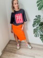 Damski czarny t-shirt SUN