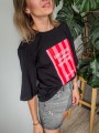Damski czarny t-shirt SUN