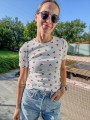 Top z krótkim rękawem wisienki