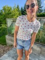 Top z krótkim rękawem wisienki