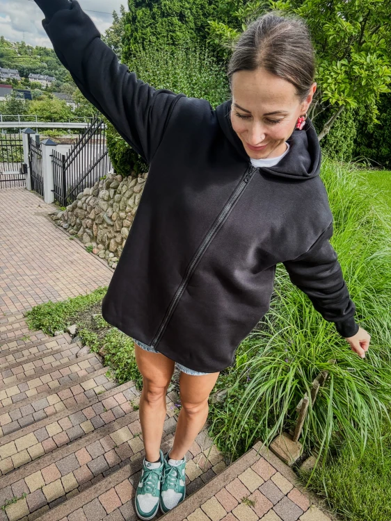 Bluza trapezowa CZARNA