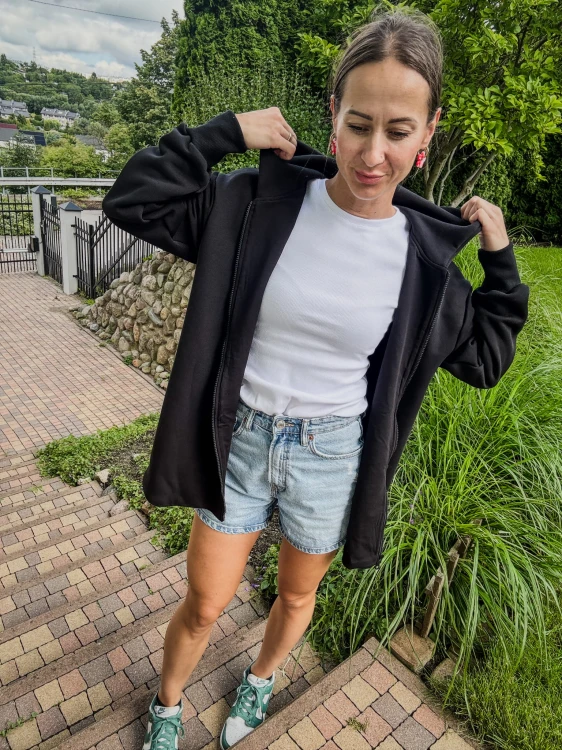 Bluza trapezowa CZARNA