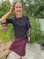Damski czarny t-shirt COMFY kropki