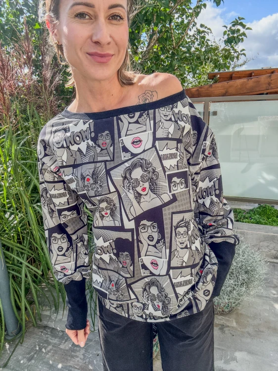 Bluza OFF SHOULDER komiks
