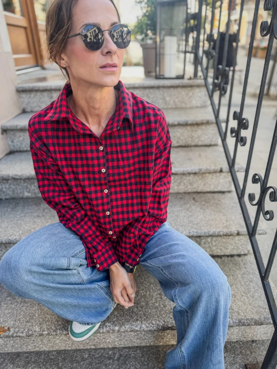 ciepła koszula flanelowa oversize buffalo
