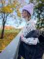 Damska biała bluza w kwiaty ŁĄKA