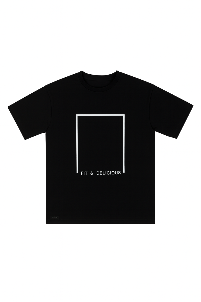 Koszulka męska oversize czarna — widok tyłu