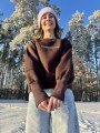 Bufiasty rękaw z długim ściągaczem — detal wykończenia