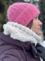 Dzianina moher bawełna merino — detal struktury