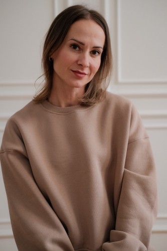 beżowa bluza damska oversize TAKE YOUR TIME Mrs. Thin
