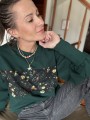 damska bluza patchwork zielona butelka