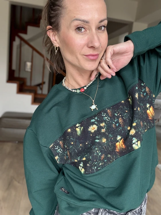 bluza handmade damska zielona