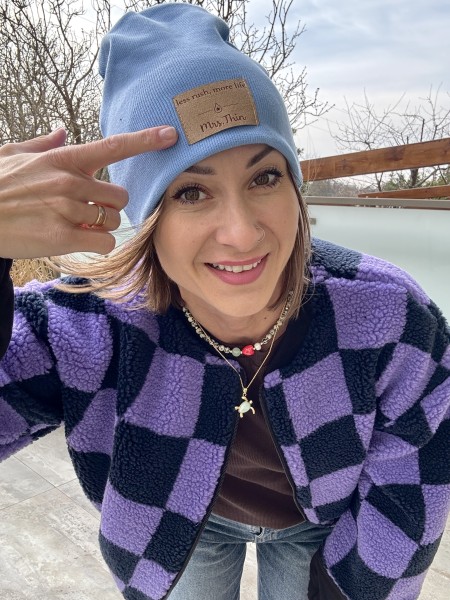 Damska czapka smerfetka niebieska MORE LIFE