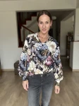 Bluza mini v-neck ANGIELSKIE KWIATY
