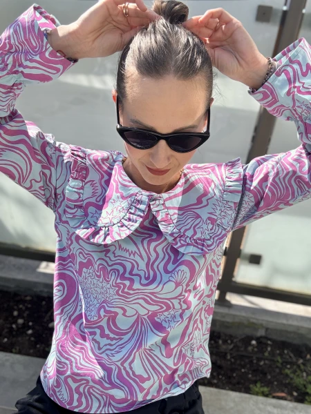 Bawełniana koszula z kołnierzykiem - Nerida Hansen Mint