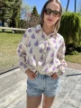 koszula damska slow fashion oversize beżowa